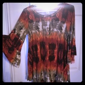 Small Tie Dye 3/4 length Sleeve